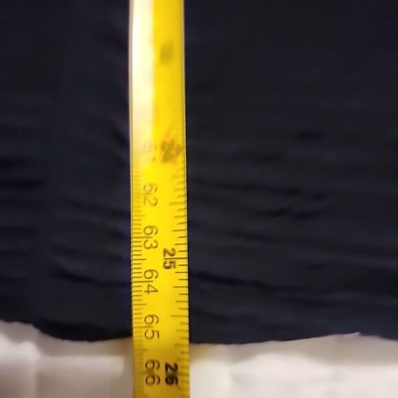 Womens Habitat Clothes To Live In Textured Cowl Neck Blouse Size M Black Pockets - Picture 6 of 6